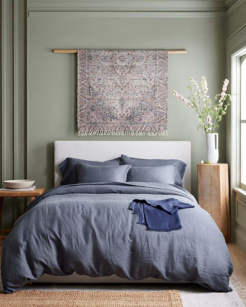 Quince European Linen Duvet Cover Nightfall King Cal King NWOT
